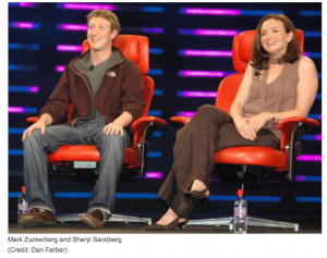 CEO Mark Zuckerberg, COO Sheryl Sandberg