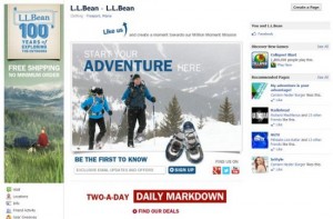 LL Bean Facebook profile