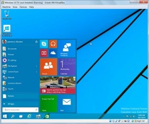 Windows 10 screen