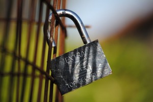Open padlock