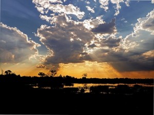 Sunset with clouds