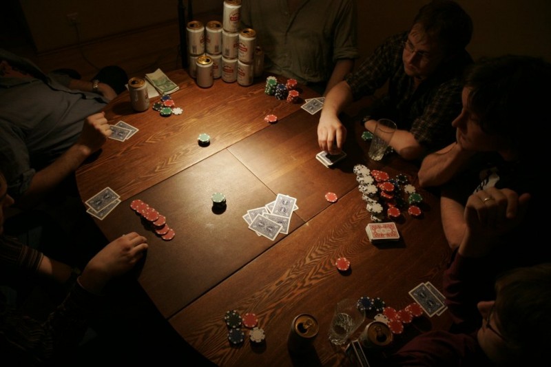 poker table chips gambling