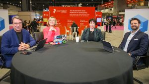John Furrier, Savannah Peterson, Jo Peterson, Dustin Kirkland, KubeCon, Nov. 7 2023