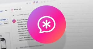 An icon representing Brave's Leo AI assistant, a dialogue bubble with an asterisk in it.