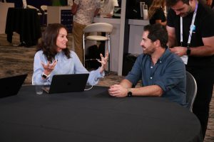 Host of theCUBE, Rebecca Knight discusses the evolution of e-commerce with Tarek Nseir, head of digital, EMEA, at EPAM Systems Inc., at commercetools Elevate 2024