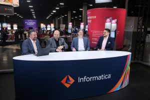 James Sizemore, insurance chief strategist at Informatica Inc., Jason Lindauer, senior director and global head of ESG products at Dun & Bradstreet Inc., and Levent Ergin, global head of ESG strategic alliance partnerships at Informatica., talk to theCUBE during Informatica World 2024 about the importance of climate risk insights when addressing climate change effects.