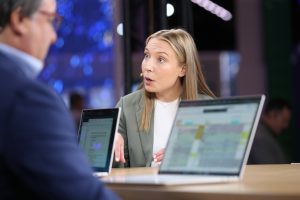 Kris Kristinsdóttir, machine learning engineer associate at Northwestern Medicine talking to theCUBE about generative AI in healthcare at Dell Technologies World 2024