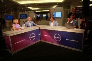 Steve Lucas, CEO of Boomi LP, Kapil Goel, associate VP and global head of BPM, API, and digital process at Infosys Ltd and Suman Mishra, senior director at Infosys - Boomi World 2024