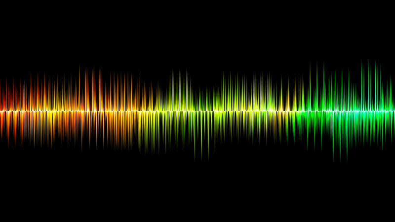 rainbow visual of an audio spectrum voice