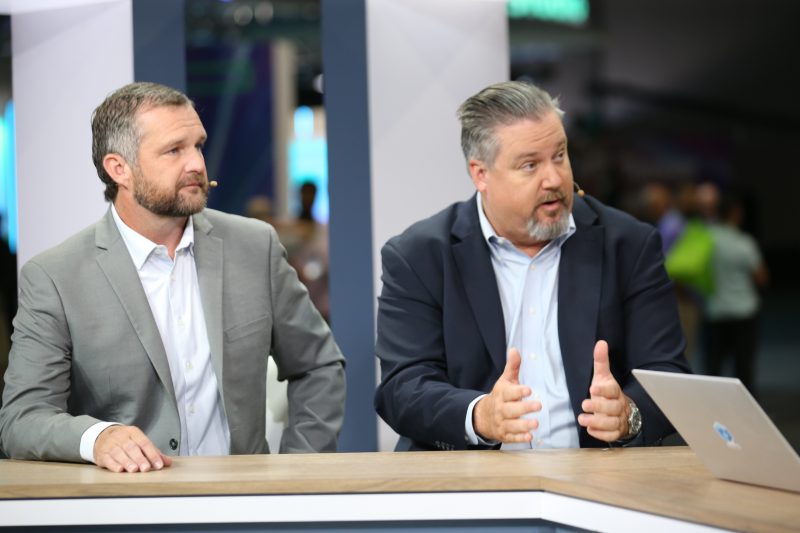 Bryan Thompson, VP of product management, HPE GreenLake cloud services, at HPE, and Matt Messick, CIO, Dallas Cowboys talk to theCUBE about sports technology at HPE Discover 2024.