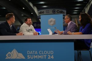 RJ Tracy, senior VP of strategic development and channel at Domo Inc and David Damitz , global business intelligence team lead at TaylorMade Golf Co talking to theCUBE about Snowflake data cloud integration at Data Cloud Summit 202