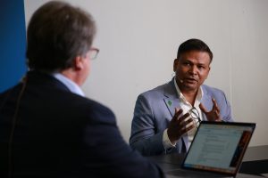 Shiv Pullepu, principal at MongoDB, talks with theCUBE about vector search during the AWS Financial Services Symposium.