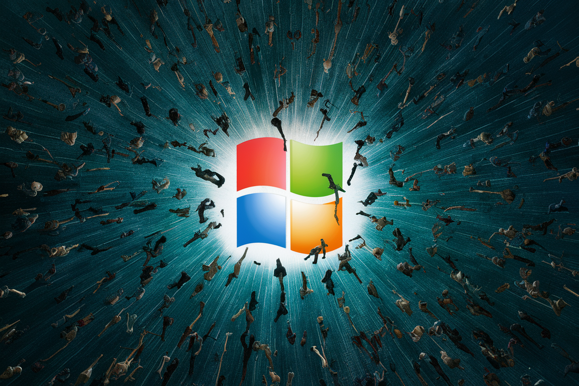 How many computers were affected by CrowdStrike? - Windows logo attacked by crowd.