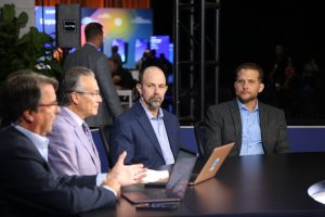 Brock Mowry, CTO and Phil Trickovic, senior VP of revenue at Tintri talking to theCUBE about Kubernetes management at VMware Explore 2024
