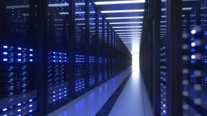 An image of a data center is pictured. Over the past number of months, the Dell APEX multicloud strategy has continued to unfold.