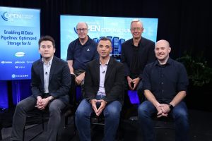 William Li, director at Supermicro, Rob Davis, VP at Nvidia, Shimon Ben-David, CTO at WekaIO, Jon Toor, CMO at Cloudian, and Steve Hanna, Product Head at Micro discuss AI server solutions at Supermicro Open Storage Summit.