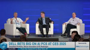 Jeff Clarke, vice chairman, Michael Dell, CEO, and Sam Burd, president of CS Group at Dell talk about the AI PC at theCUBE's event in New York.