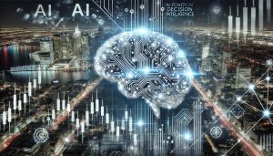 The image depicts how AI-powered decision intelligence is reshaping finance.