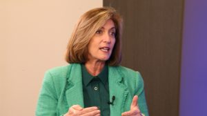 Jill Goldstein, global managing partner of HR and talent transformation at IBM Corp., talks with theCUBE about enterprise AI strategy at the "AI-Powered Business Operations: Strategies for End-to-End Transformation" 2025 event.