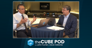 Dave Vellante and John Furrier discuss blockchain technology and AI on theCUBE Podcast, 31 March 2025.
