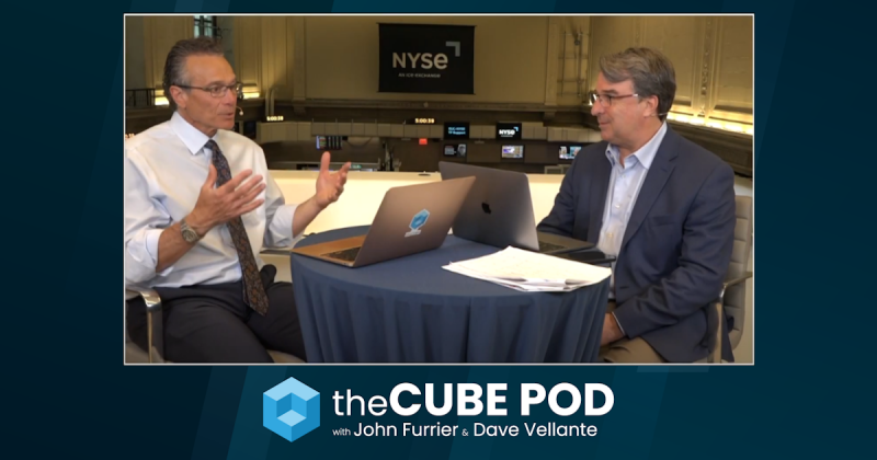 Dave Vellante and John Furrier discuss blockchain technology and AI on theCUBE Podcast, 31 March 2025.