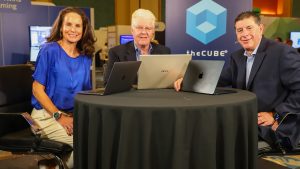 Paul Gillin, Scott Hebner and Rebecca Knight of theCUBE talk about quantum AI during the keynote analysis at SAS Innovate 2025.