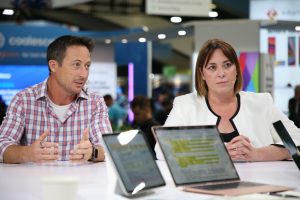 Kevin Longo, VP of sales at Fanatics, and Erin Foxworthy, global industry GTM lead, marketers, at Snowflake talk with theCUBE about sports betting at Snowflake Summit 2025.