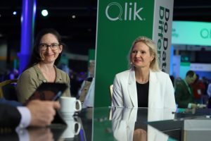 Kennie Greagen, innovation manager at Foodbank Victoria, and Julie Kae, VP of sustainability and social impact at Qlik.org, talk about streamlining food distribution networks at Qlik Connect 2025.