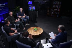 Andy Hock, SVP of product & strategy at Cerebras Systems; Shehram Jamal, CPO for data & models at HUMAIN; Kevin Cochrane, CMO of Vultr; and Joseph S Spence, chairmain, chief investment officer of NativelyAI, talk to theCUBE about large-scale infrastructure during the NYSE Wired: Robotics & AI Infrastructure Leaders event.