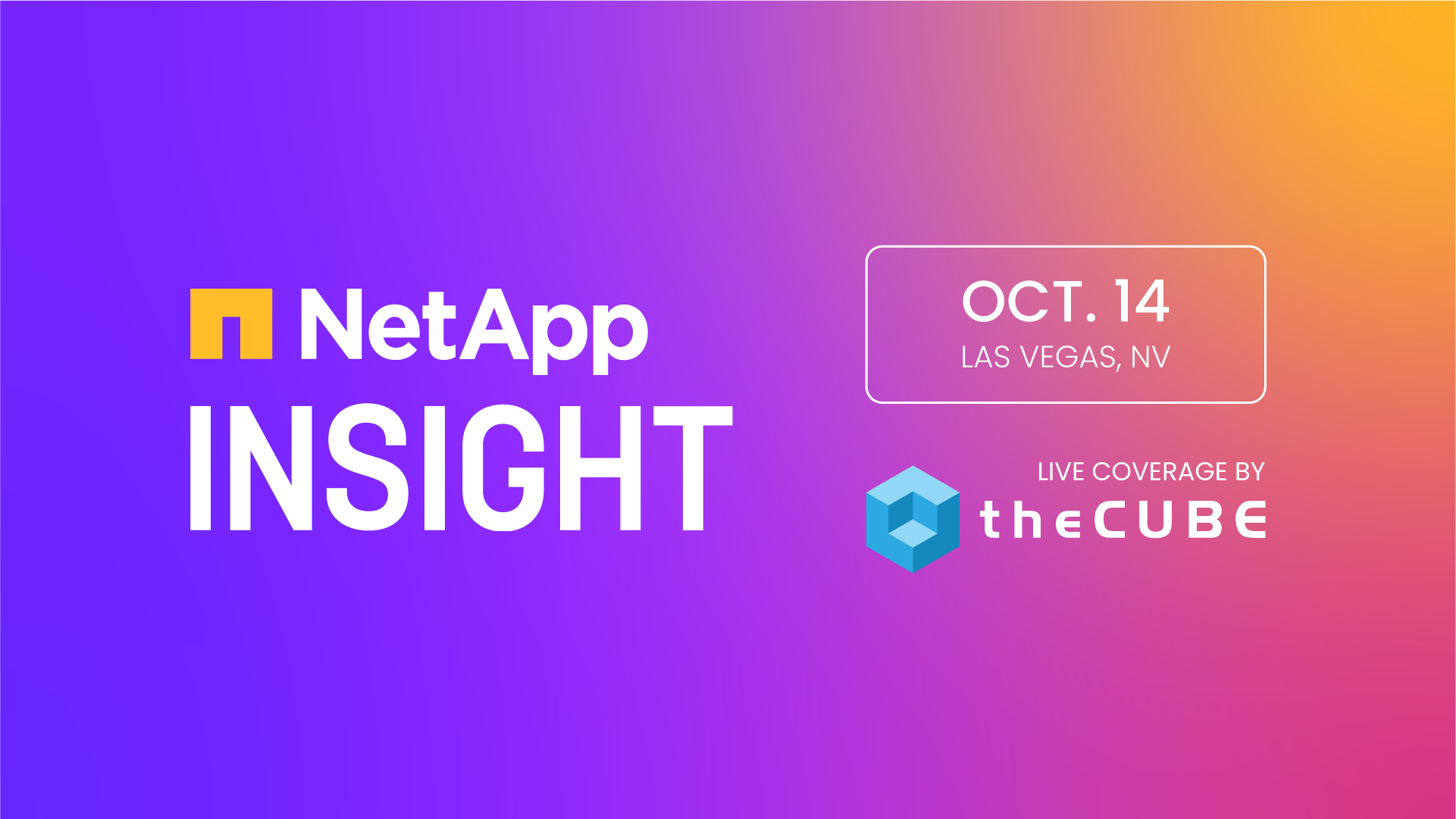 NetApp Insight is readying for a schedule of guests ready to discuss next-generation enterprise storage.