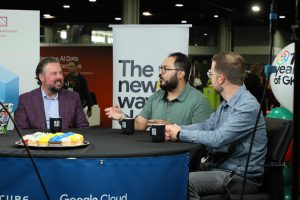 Brandon Royal, senior product manager of Google Kubernetes Engine, Mofi Rahman, senior developer relations engineer at Google, and Rob Strechay, analyst for the theCUBE, talk about putting guardrails on AI at KubeCon NA 2025.