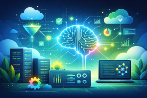 The image is representative of how Google Cloud runs AI inference at scale.