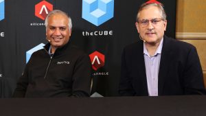Anand Raman, chief revenue officer of Impetus Technologies Inc., and Jeff Veis (right), chief marketing officer of Impetus Technologies, discussed data modernization and agentic AI - AWS re:Invent 2025