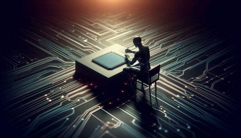 An AI agent at a workbench silicon pathways and chip design