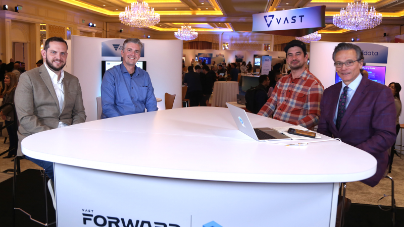 Ace Stryker, director of AI and ecosystem marketing at Solidigm, Eric Bermender, head of data infrastructure and platforms at Pixar Animations Studios, and Andy Pernsteiner, field CTO of Vast Data, talk to theCUBE about storage infrastructure and how it powers Pixar's increasingly-demanding animation outputs — Vast Forward 2026