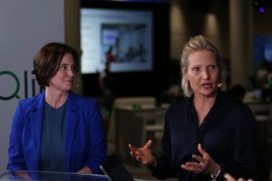 Julie Kae (right), Qlik, and Ashleigh Chapman (left), Engage Together, talk to theCUBE about how data-driven tools are helping frontline organizations identify gaps in community anti-trafficking systems and drive faster, more strategic action, at Qlik Connect 2026.