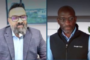 Waqas Ahmed (left), OpenText, and Yemi Falokun (right), Google, talk to theCUBE about how OpenText and Google Cloud are co-engineering a full agentic stack built on context engineering, data sovereignty, and open interoperability standards, at Google Cloud Next 2026.
