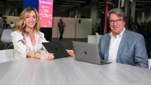John Furrier, co-founder and co-CEO of SiliconANGLE Media Inc. and Gemma Allen, host at theCUBE, talk about liquid data — Boomi World 2026