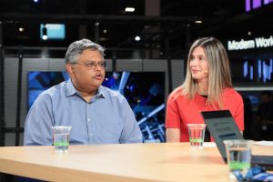 Arun Narayanan (left), SVP for compute and networking product management at Dell , and Alison Biers (right), global marketing senior director for servers, networking and global industries at Dell, talk to theCUBE about how rack-scale infrastructure is redefining AI factory deployments with PowerRack, at Dell Technologies World 2026.