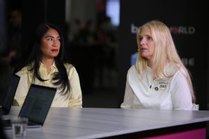 Ann Maya (left), Head of Strategic Projects at Boomi, and Nicole Bradley (right), Principal Account Executive at AWS, talk to theCUBE about how agent governance delivers control and competitive advantage in the agentic enterprise, at Boomi World 2026.