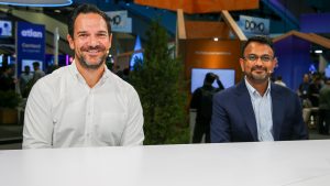 Chris Child, vice president of product management at Snowflake Inc., and Vaibhav (VJ) Jajoo, head of data engineering, data platform and business intelligence at DoorDash Inc., talk to theCUBE about an open data architecture — Snowflake Summit 2026.