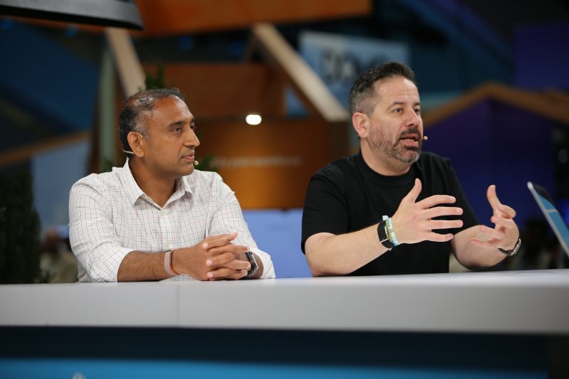 Dwarak Rajagopal (pictured, left) and Spiros Xanthos (right) talk to theCUBE about custom model training and enterprise AI at Snowflake Summit 2026.