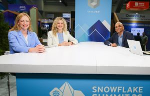 Laura Safdie, head of legal innovation at Thomson Reuters; Caitlin Halferty, head of data and analytics at Thomson Reuters; and Bala Kasiviswanathan, vice president of developer and AI experiences at Snowflake Inc., talk about fiduciary-grade AI at Snowflake Summit 2026.