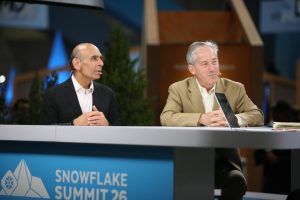 Sanjeev Mohan (pictured, left) and Bob O'Donnell (right) talk to theCUBE about the enterprise context layer and AI data strategy at Snowflake Summit 2026.