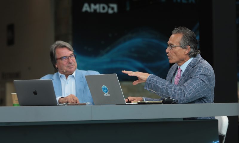 Dave Vellante, co-CEO of SiliconANGLE Media Inc. and co-host of theCUBE, SiliconANGLE Media's livestreaming studio and John Furrier, co-founder and co-CEO of SiliconANGLE Media Inc. and co-host of theCUBE, talk to theCUBE about AI infrastructure systems — AMD Advancing AI 2026