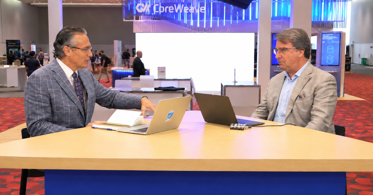 Dave Vellante and John Furrier of theCUBE Research discuss token economics during the keynote analysis at CoreWeave Fully Connected 2026.